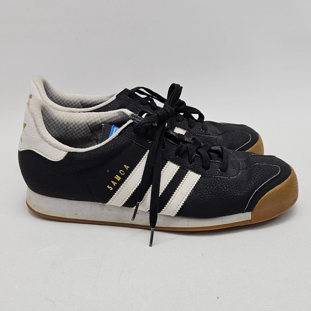 Adidas Samoa Mens Black White Gum Sole C77038 Size 10 Low Top Retro year 2015 - Picture 10 of 13